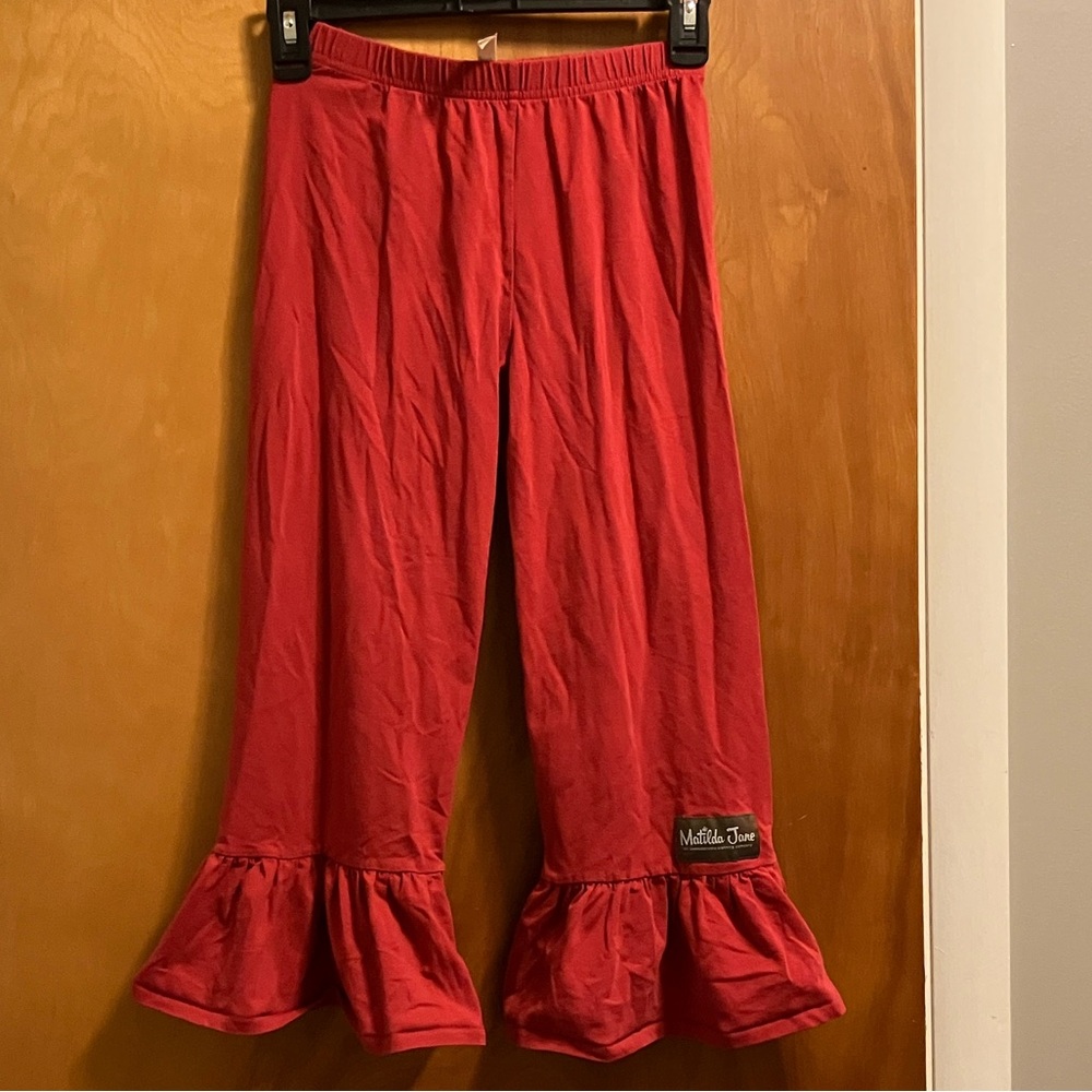 Matilda Jane Cherry Red Pants with Ruffle Detail